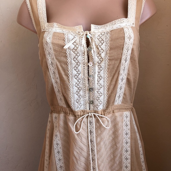 (SOLD) Spell Cinder Midi Dress in Nude ~ S - Picture 2 of 10